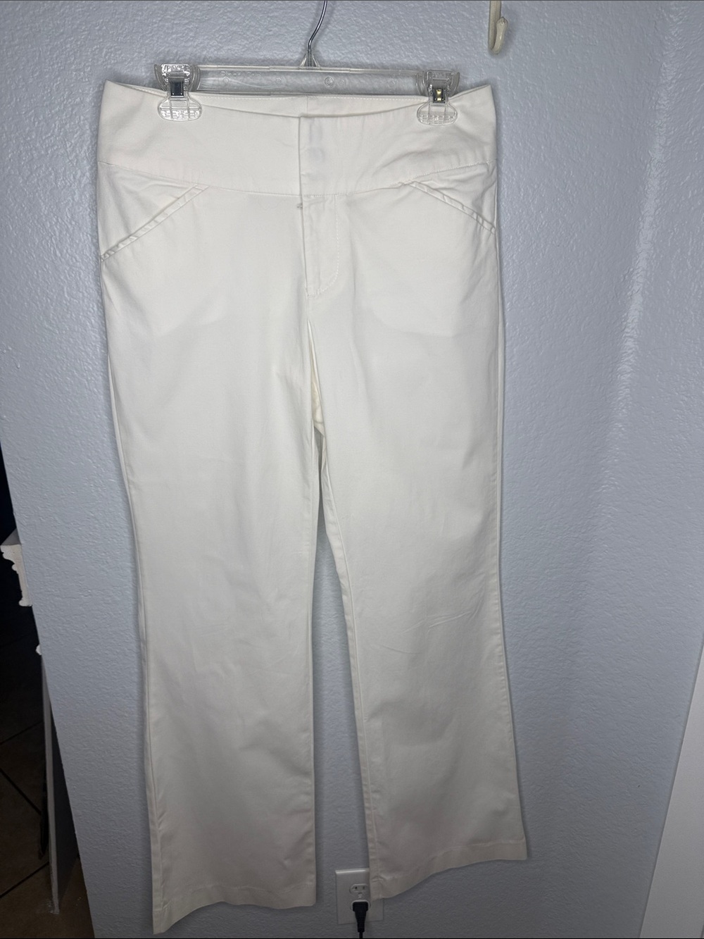 Boston Proper White High-Rise Trousers